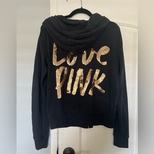 VS PINK Love Pink Sequin Hoodie